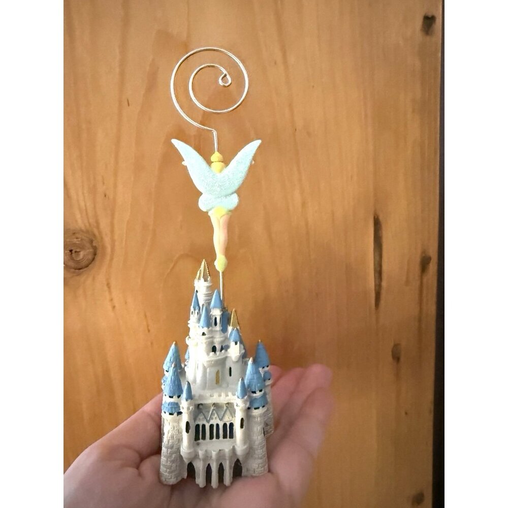 Disney Tinker Bell Photo Note Holder Wire Resin Castle Fairy Frame
